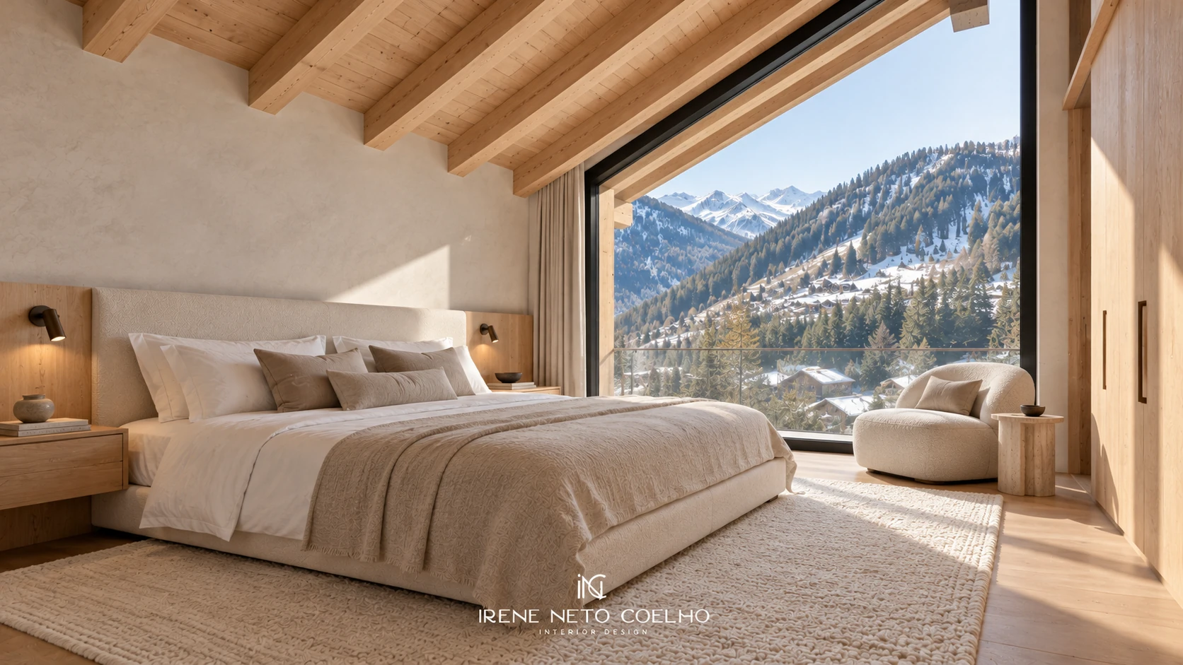 Bedroom · Contemporary chalet
