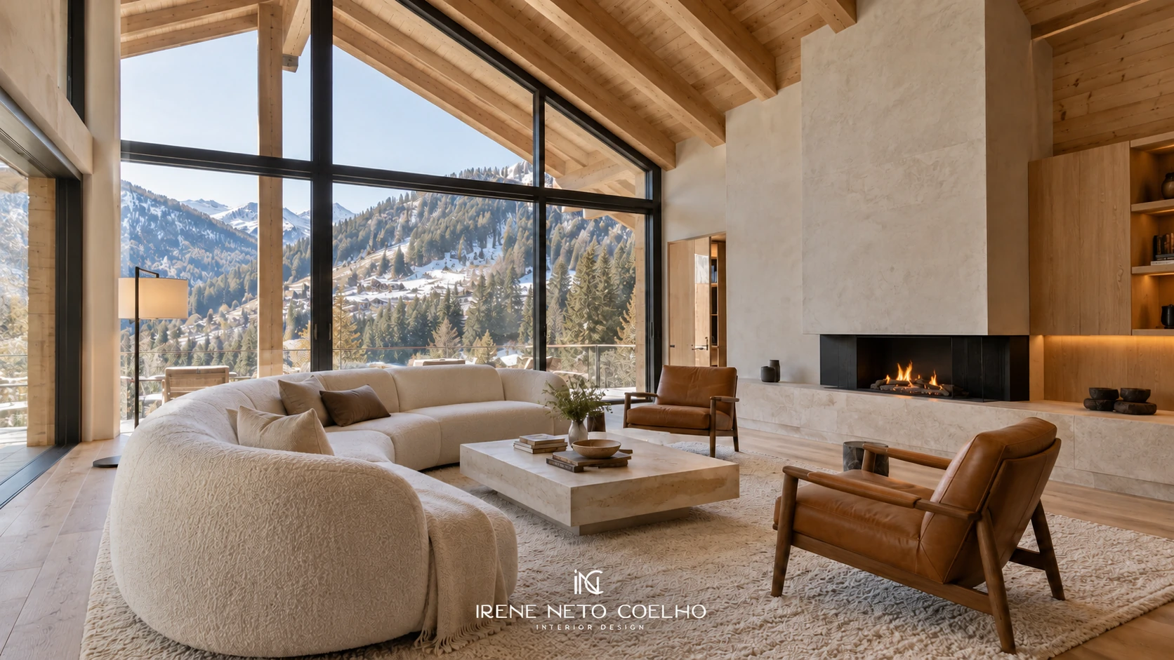 Living room · Contemporary chalet